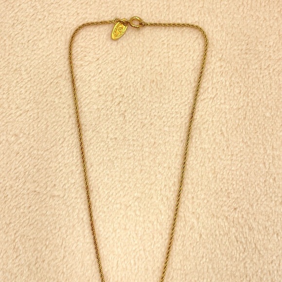 Auth Chanel Rhinestone GD Engraved
Necklace W/Box - Picture 4 of 12